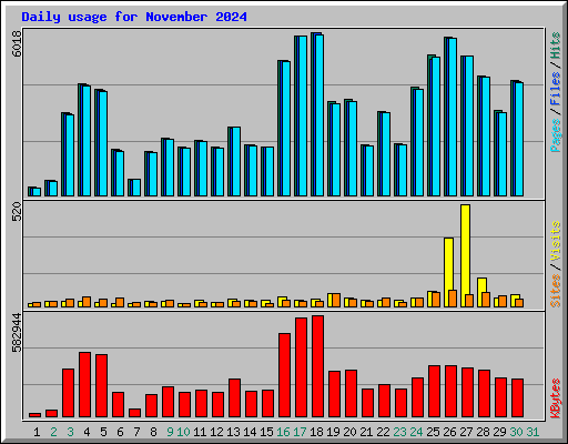 Daily usage for November 2024