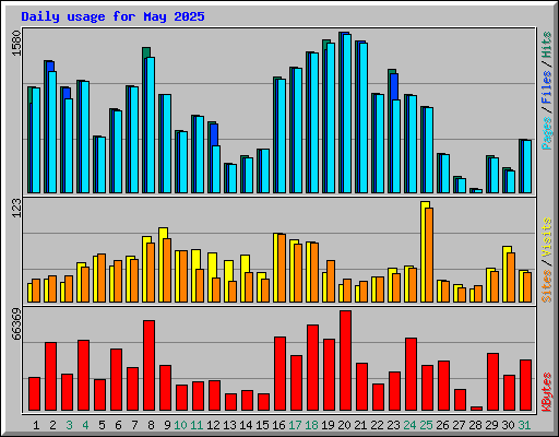 Daily usage for May 2025