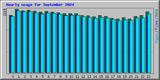 Hourly usage for September 2024