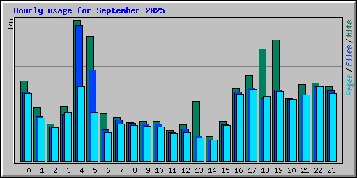 Hourly usage for September 2025