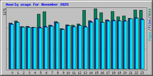 Hourly usage for November 2025