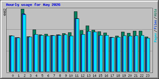 Hourly usage for May 2026