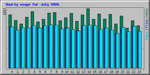 Hourly usage for July 2026