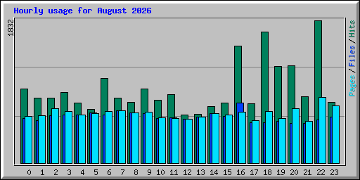 Hourly usage for August 2026