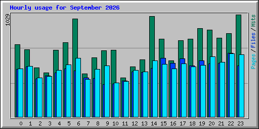 Hourly usage for September 2026